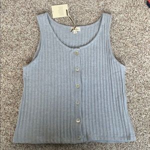 DONNI. rib knit sweater tank